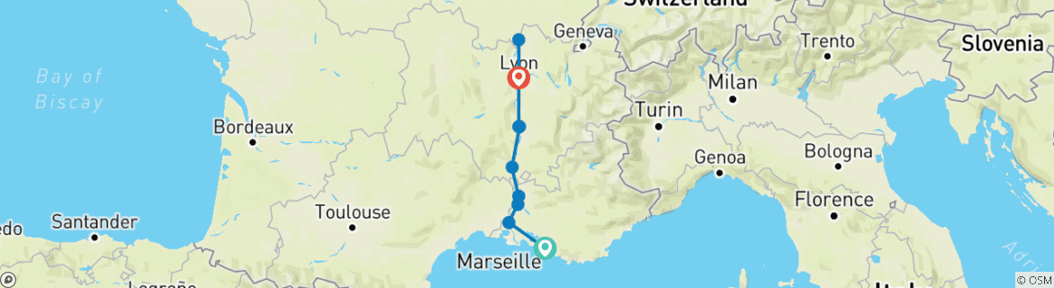 Imagen de un mapa que muestra la ruta del circuito