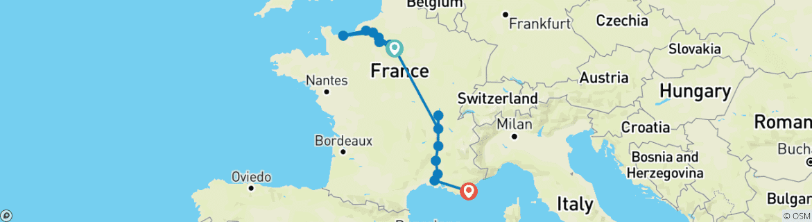 Imagen de un mapa que muestra la ruta del circuito