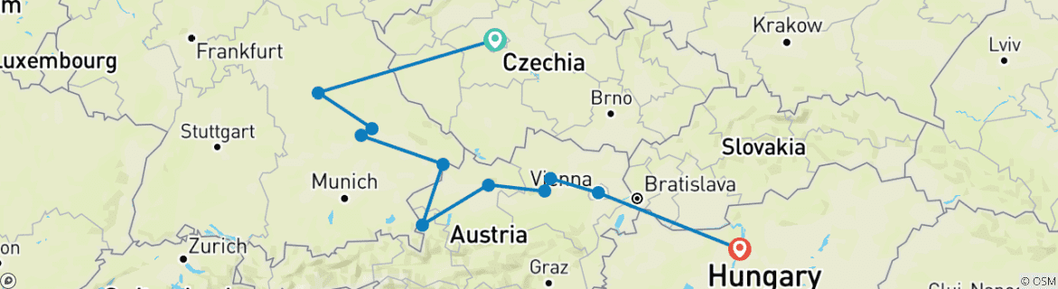 Imagen de un mapa que muestra la ruta del circuito