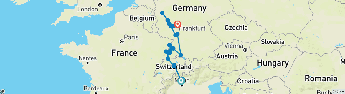 Imagen de un mapa que muestra la ruta del circuito