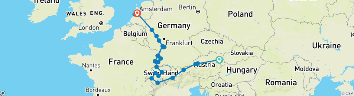 Imagen de un mapa que muestra la ruta del circuito