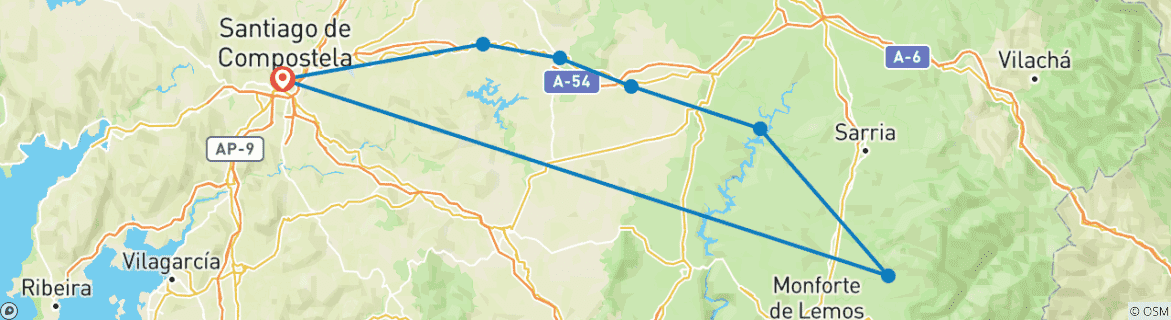 Imagen de un mapa que muestra la ruta del circuito