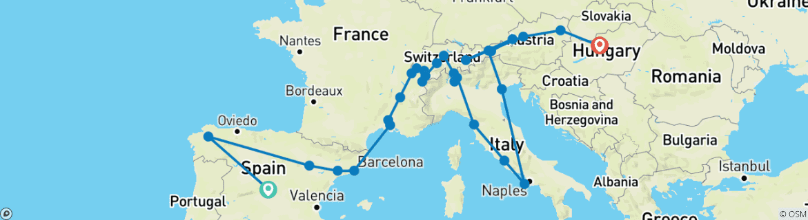 Imagen de un mapa que muestra la ruta del circuito