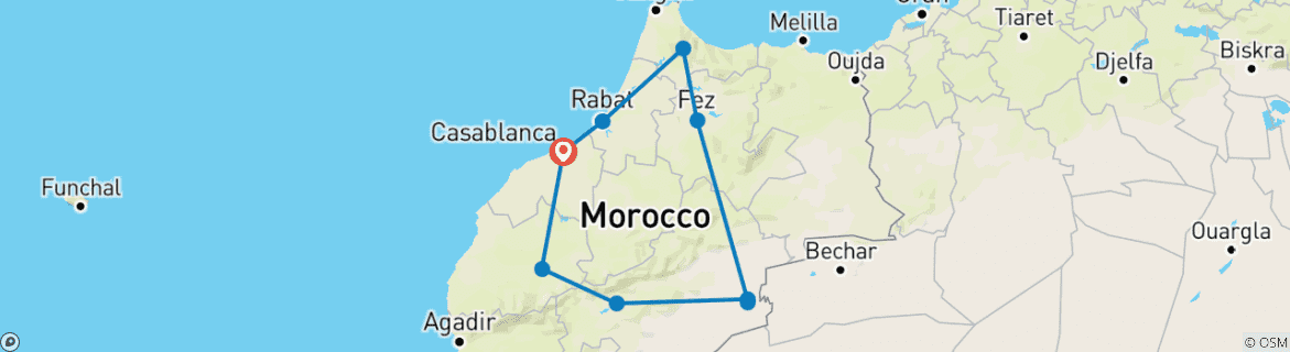 Imagen de un mapa que muestra la ruta del circuito