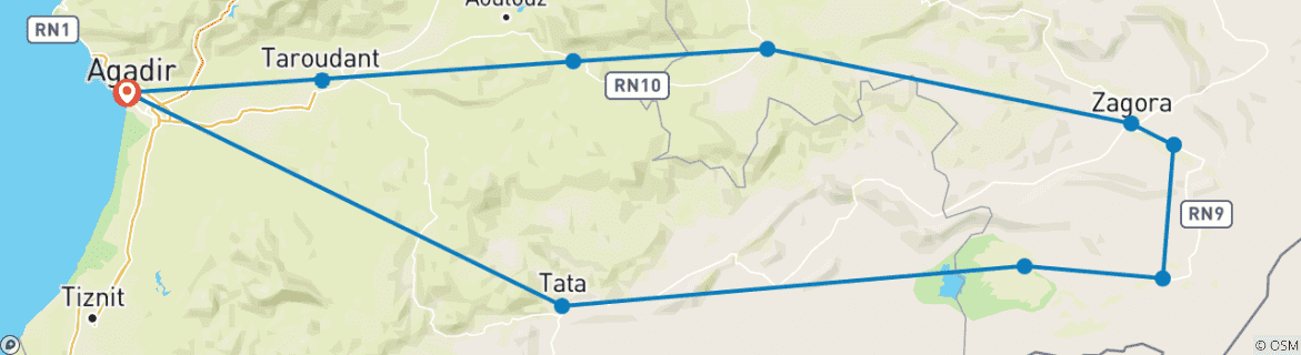 Imagen de un mapa que muestra la ruta del circuito