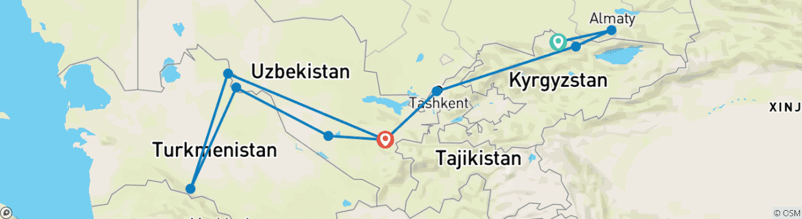 Imagen de un mapa que muestra la ruta del circuito