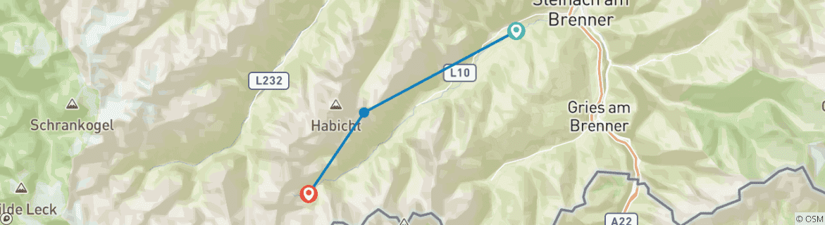 Image d'une carte montrant l'itinéraire du circuit