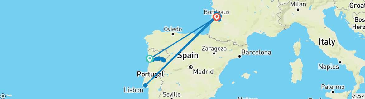 Imagen de un mapa que muestra la ruta del circuito