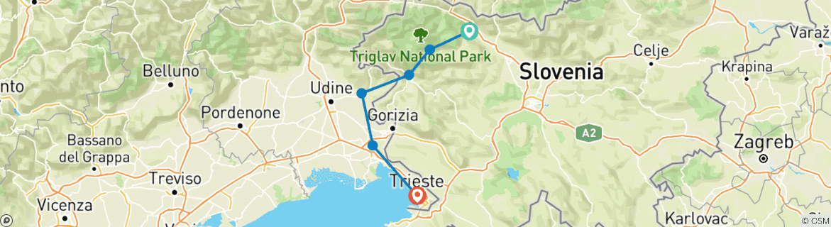 Imagen de un mapa que muestra la ruta del circuito