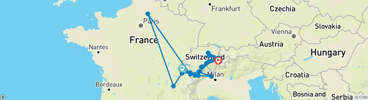 Imagen de un mapa que muestra la ruta del circuito