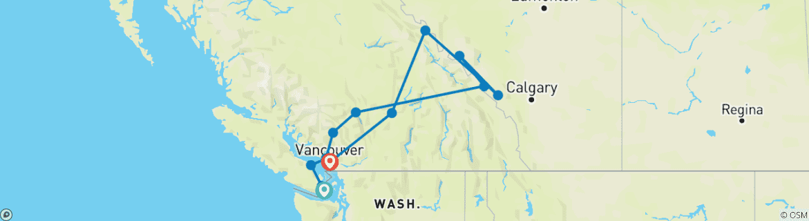 Imagen de un mapa que muestra la ruta del circuito