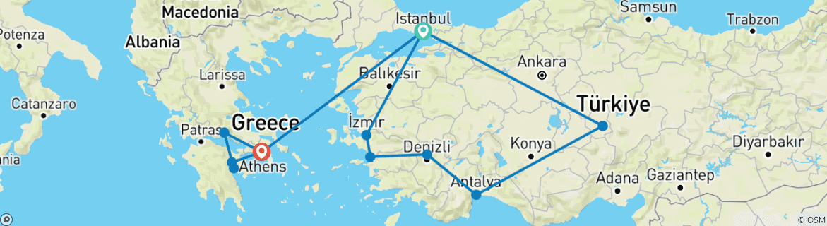 Imagen de un mapa que muestra la ruta del circuito