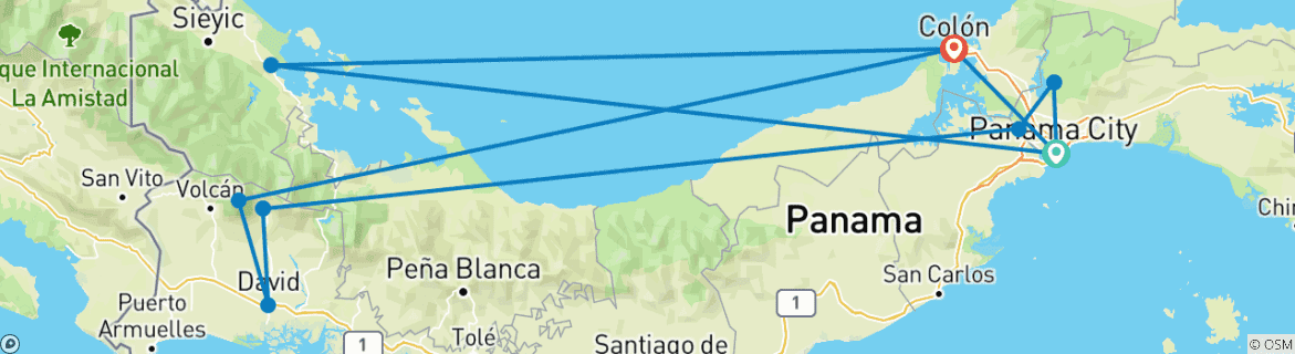 Imagen de un mapa que muestra la ruta del circuito