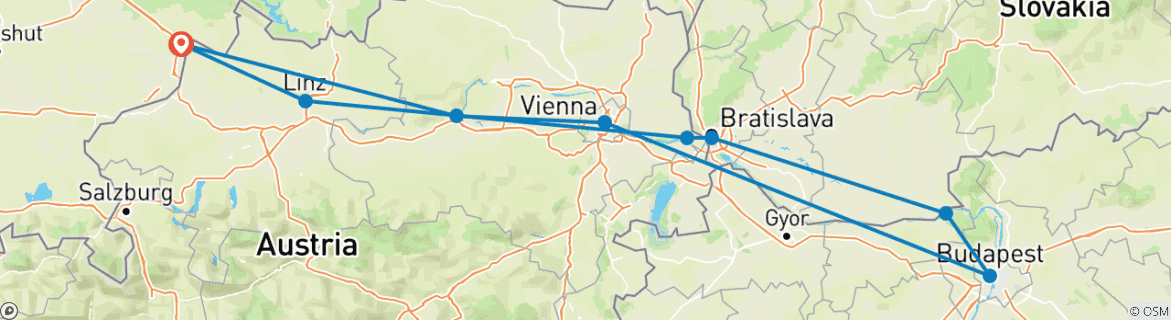 Imagen de un mapa que muestra la ruta del circuito