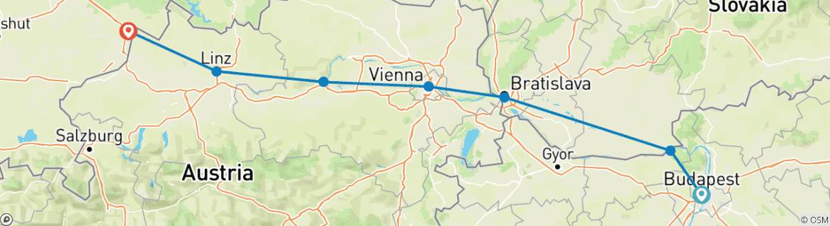 Imagen de un mapa que muestra la ruta del circuito