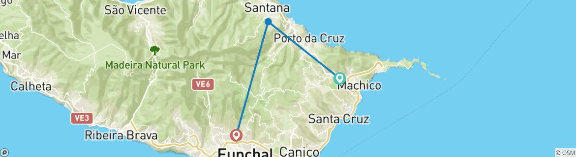 Image d'une carte montrant l'itinéraire du circuit