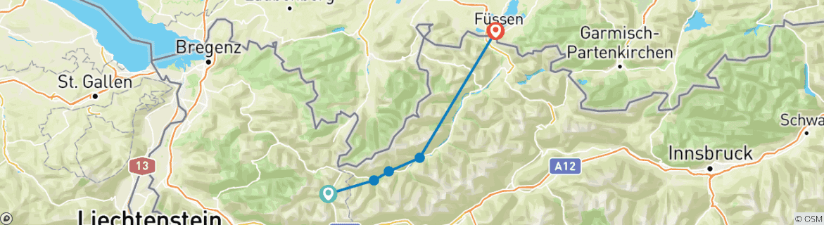 Imagen de un mapa que muestra la ruta del circuito
