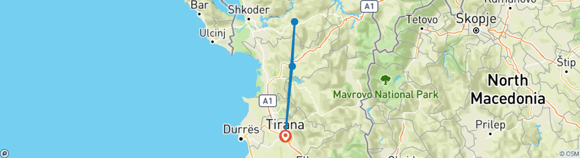 Imagen de un mapa que muestra la ruta del circuito