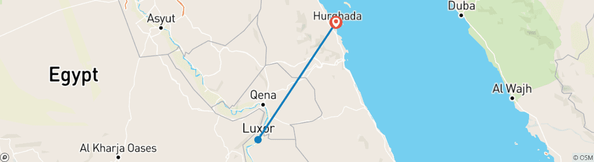 Image d'une carte montrant l'itinéraire du circuit