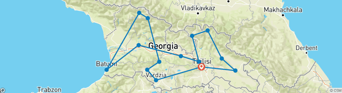 Imagen de un mapa que muestra la ruta del circuito