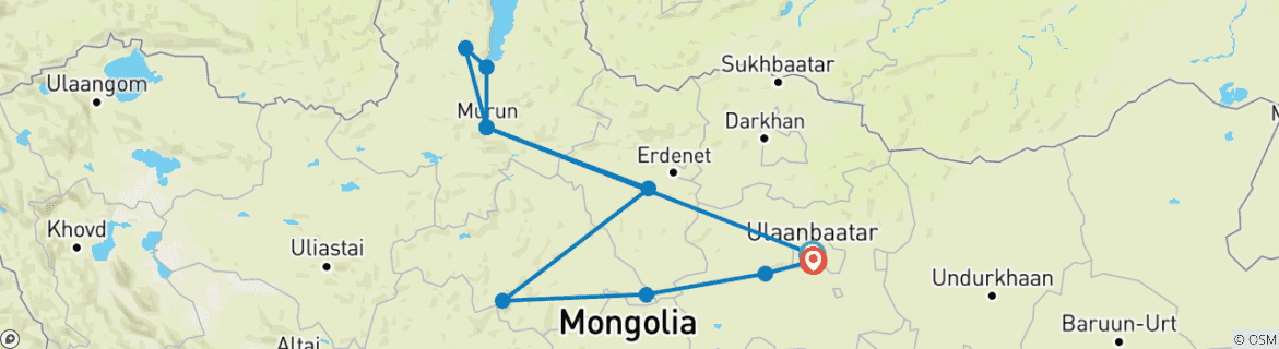 Imagen de un mapa que muestra la ruta del circuito