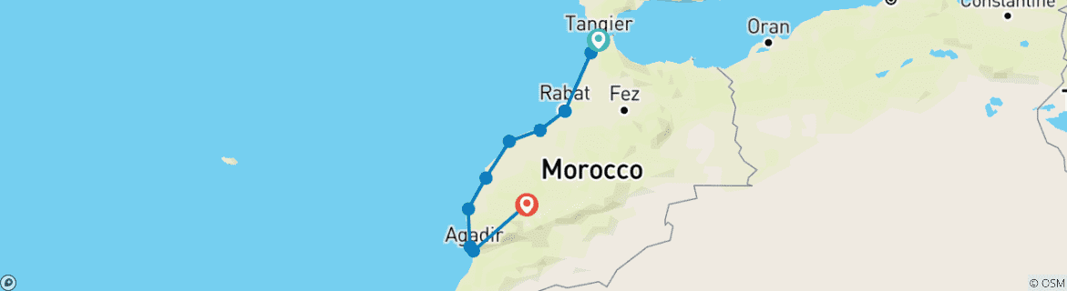 Imagen de un mapa que muestra la ruta del circuito