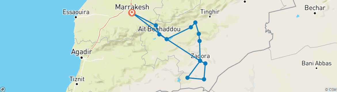 Imagen de un mapa que muestra la ruta del circuito
