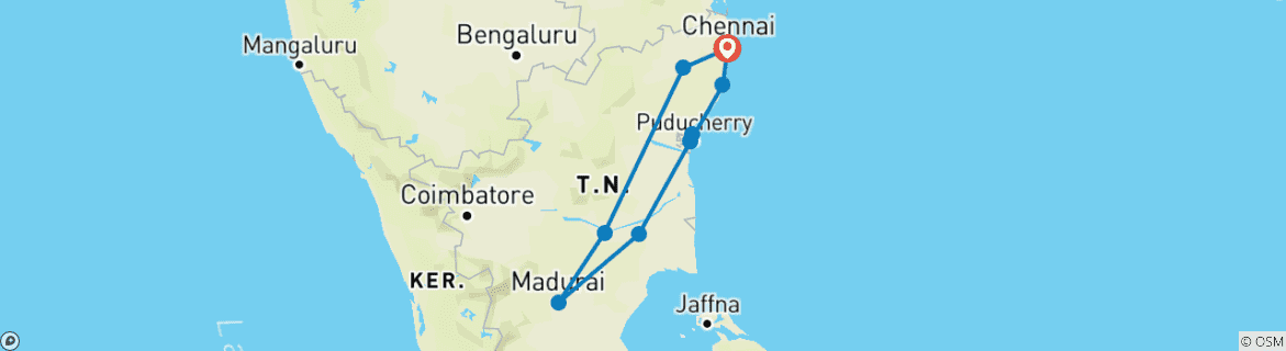 Imagen de un mapa que muestra la ruta del circuito