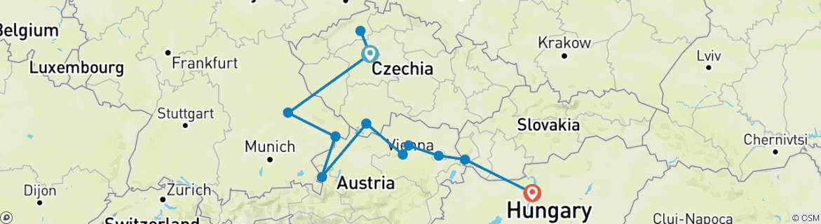 Imagen de un mapa que muestra la ruta del circuito