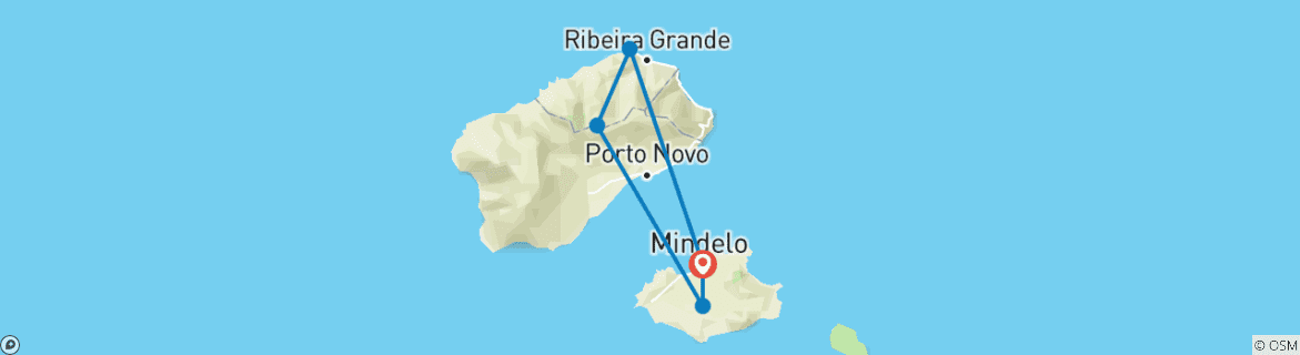 Image d'une carte montrant l'itinéraire du circuit