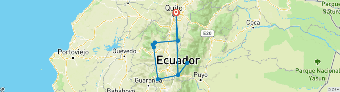 Imagen de un mapa que muestra la ruta del circuito