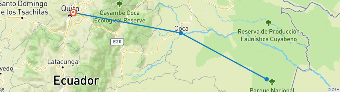 Imagen de un mapa que muestra la ruta del circuito