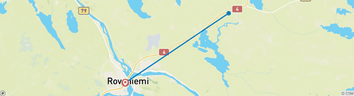 Image d'une carte montrant l'itinéraire du circuit