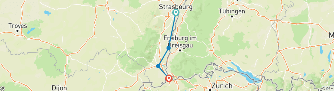 Imagen de un mapa que muestra la ruta del circuito