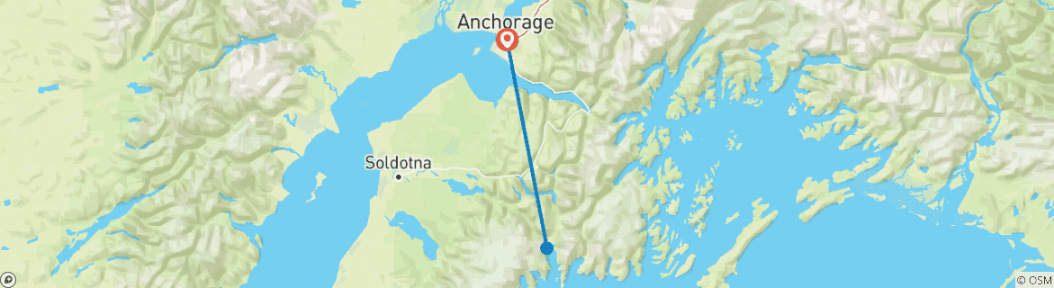 Image d'une carte montrant l'itinéraire du circuit