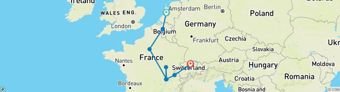 Kaart van Charmante Steden