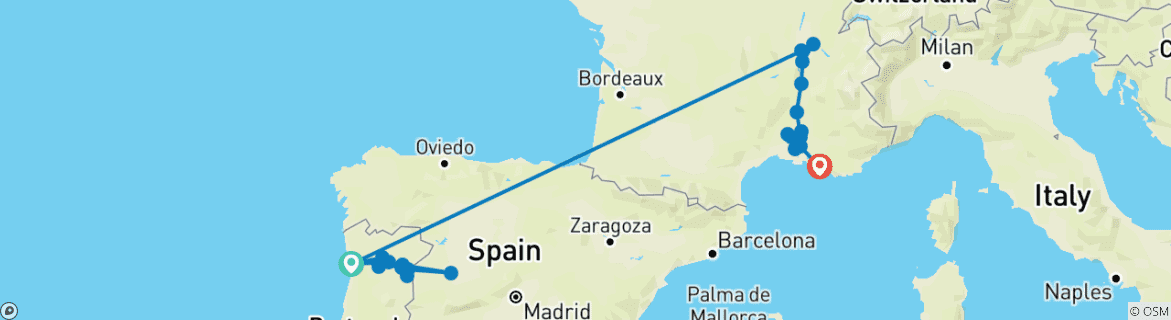 Imagen de un mapa que muestra la ruta del circuito