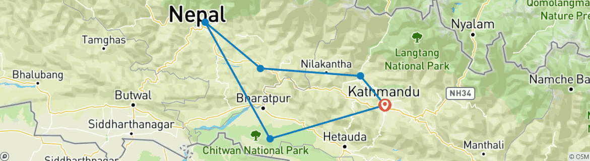 Imagen de un mapa que muestra la ruta del circuito