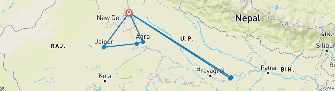 Imagen de un mapa que muestra la ruta del circuito