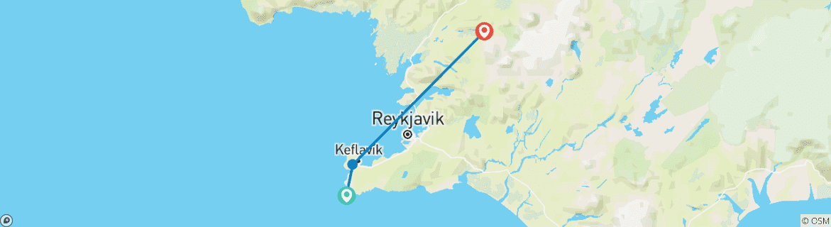 Karte mit der Reiseroute