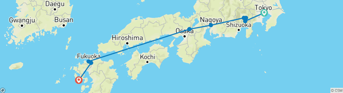 Imagen de un mapa que muestra la ruta del circuito