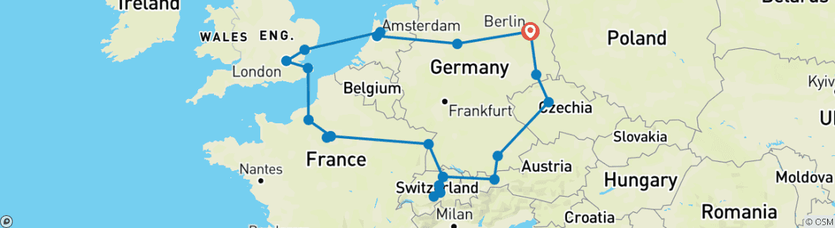 Imagen de un mapa que muestra la ruta del circuito