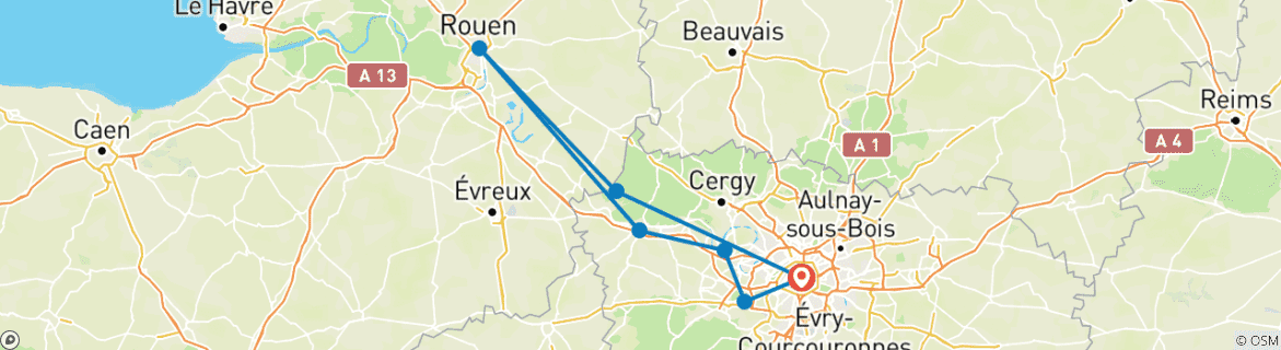 Imagen de un mapa que muestra la ruta del circuito
