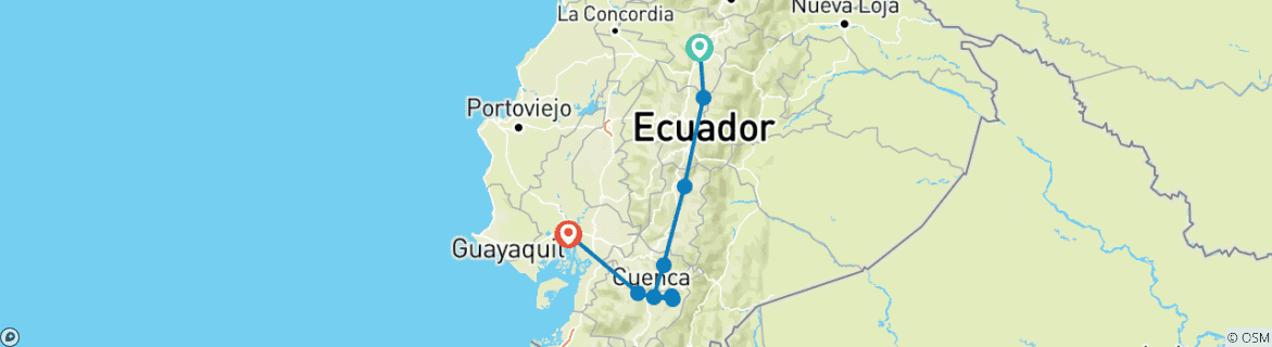 Imagen de un mapa que muestra la ruta del circuito