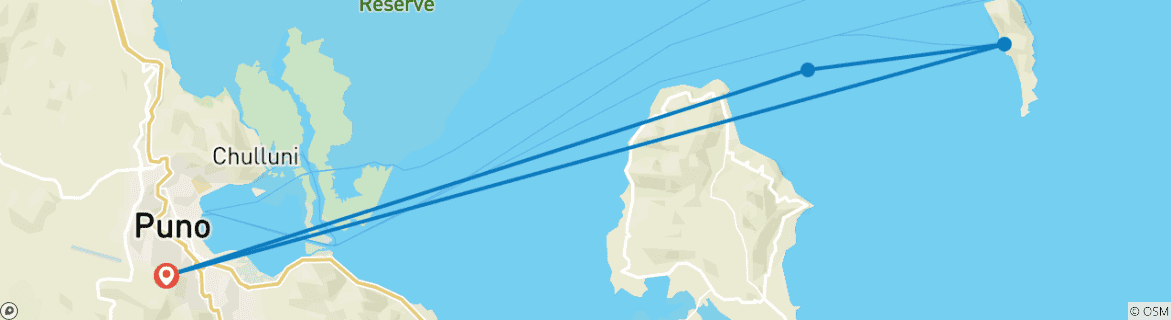 Image d'une carte montrant l'itinéraire du circuit