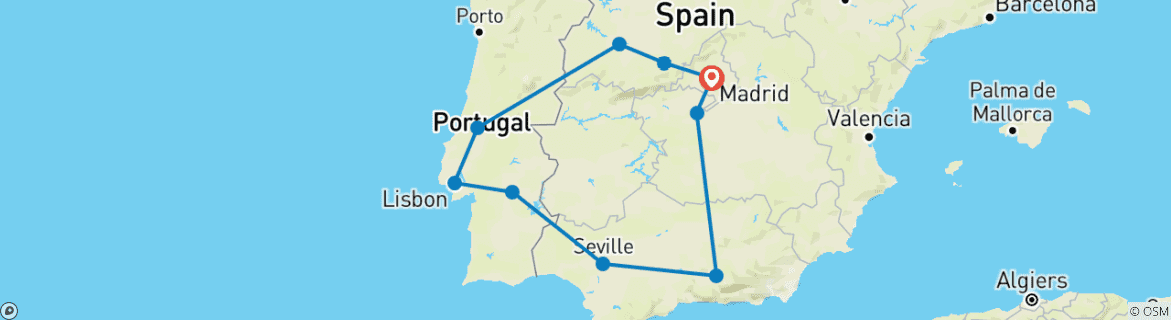 Imagen de un mapa que muestra la ruta del circuito