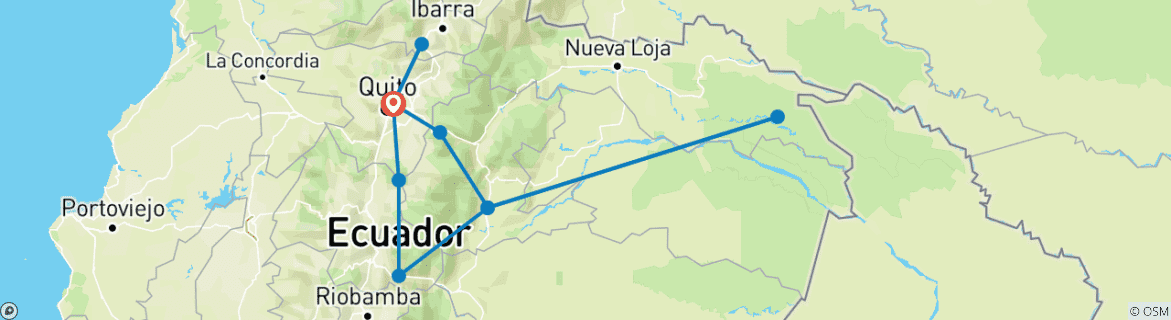 Carte du circuit Odyssée culturelle et aventureuse de 14 jours