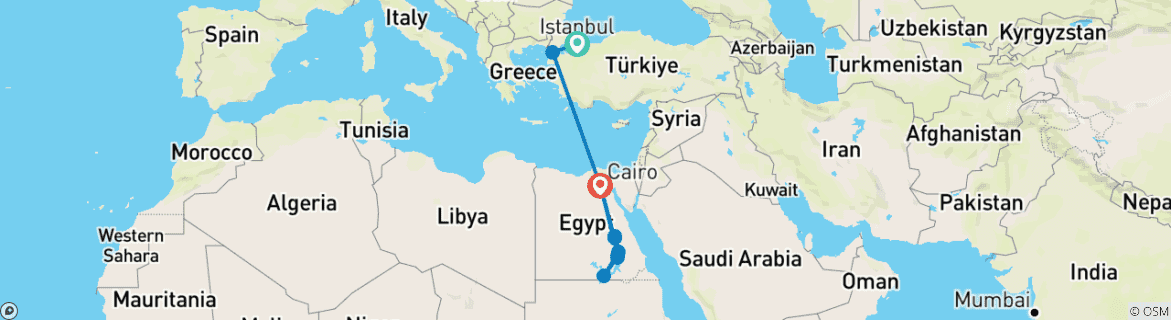 Imagen de un mapa que muestra la ruta del circuito