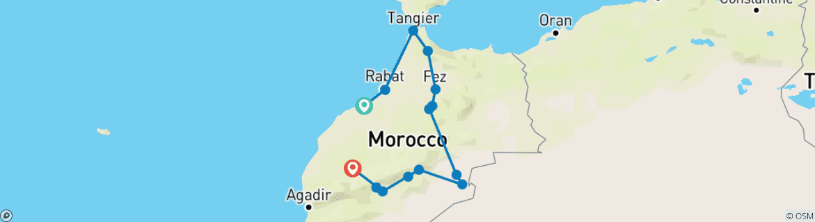 Imagen de un mapa que muestra la ruta del circuito