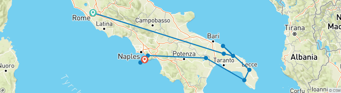 Imagen de un mapa que muestra la ruta del circuito